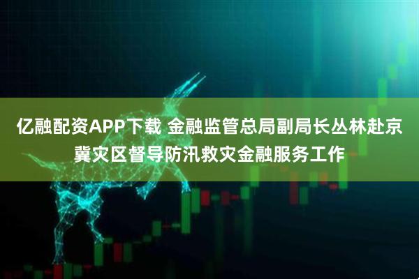 亿融配资APP下载 金融监管总局副局长丛林赴京冀灾区督导防汛救灾金融服务工作